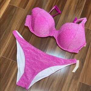 PINK Victoria's Secret Glitter Pink Bikini